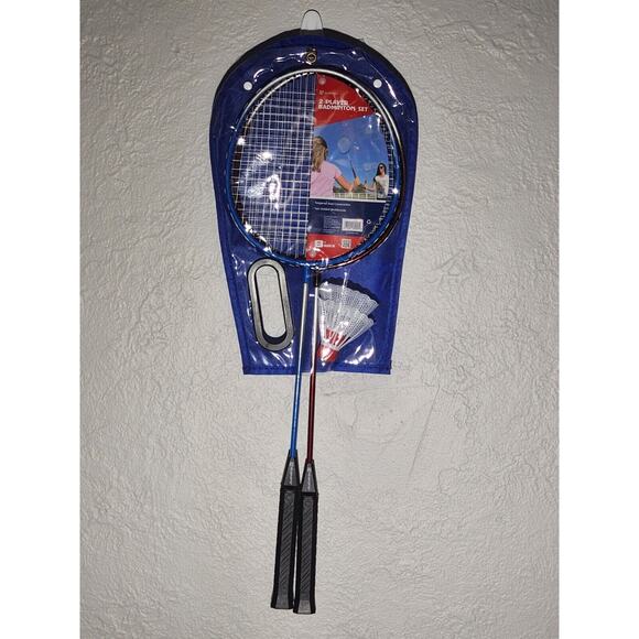 MD Sports 2 Player Badminton Racquet Set - Picture 1 of 4